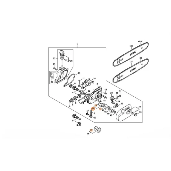 STIHL  Koło napędu łańcucha 3/8